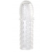 Прозрачная закрытая гелевая насадка - 13,5 см. - Toyfa Basic - в Ногинске купить с доставкой