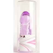 Фиолетовая гелевая насадка с шипами - 13 см. - Toyfa Basic - в Ногинске купить с доставкой