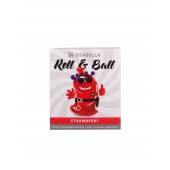 Стимулирующий презерватив-насадка Roll   Ball Strawberry - Sitabella - купить с доставкой в Ногинске
