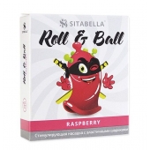 Стимулирующий презерватив-насадка Roll   Ball Raspberry - Sitabella - купить с доставкой в Ногинске