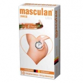 Розовые презервативы Masculan Ultra Long Pleasure с колечками, пупырышками и продлевающим эффектом - 10 шт. - Masculan - купить с доставкой в Ногинске