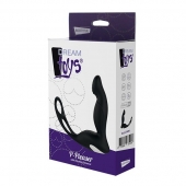 Черный вибромассажер простаты P-PLEASER W ERECTION ENHANCE - Dream Toys - в Ногинске купить с доставкой