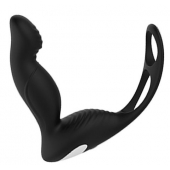 Черный вибромассажер простаты P-PLEASER W ERECTION ENHANCE - Dream Toys - в Ногинске купить с доставкой