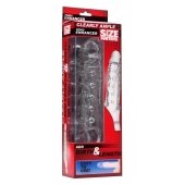 Прозразная закрытая насадка на пенис с поддержкой мошонки Clearly Ample Penis Enhancer - 22 см. - XR Brands - в Ногинске купить с доставкой
