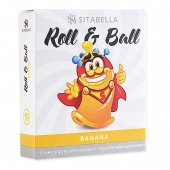 Стимулирующий презерватив-насадка Roll   Ball Banana - Sitabella - купить с доставкой в Ногинске