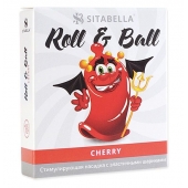 Стимулирующий презерватив-насадка Roll   Ball Cherry - Sitabella - купить с доставкой в Ногинске