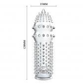 Закрытая прозрачная насадка Crystal sleeve - 14,2 см. - Erowoman-Eroman - в Ногинске купить с доставкой