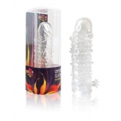 Закрытая прозрачная рельефная насадка Crystal sleeve - 13 см. - Erowoman-Eroman - в Ногинске купить с доставкой