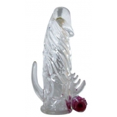 Закрытая прозрачная вибронасадка на пенис Crystal Sleeve Vibe - Erowoman-Eroman - в Ногинске купить с доставкой