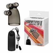 Дымчатая насадка-мастурбатор с вибрацией Vibrating Crystal Cap II - Baile - в Ногинске купить с доставкой