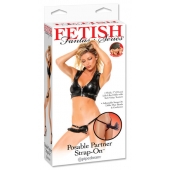 Черный податливый страпон Posable Partner Strap-On - 17,8 см. - Pipedream - купить с доставкой в Ногинске