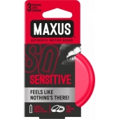 Ультратонкие презервативы в железном кейсе MAXUS Sensitive - 3 шт. - Maxus - купить с доставкой в Ногинске