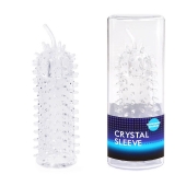 Закрытая рельефная насадка Crystal sleeve с усиками - 12 см. - Erowoman-Eroman - в Ногинске купить с доставкой