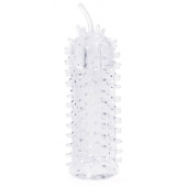Закрытая рельефная насадка Crystal sleeve с усиками - 12 см. - Erowoman-Eroman - в Ногинске купить с доставкой
