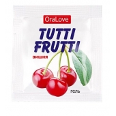 Пробник гель-смазки Tutti-frutti с вишнёвым вкусом - 4 гр. - Биоритм - купить с доставкой в Ногинске