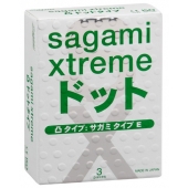 Презервативы Sagami Xtreme SUPER DOTS с точками - 3 шт. - Sagami - купить с доставкой в Ногинске