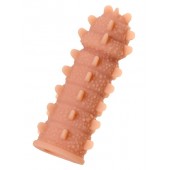 Телесная реалистичная насадка KOKOS Extreme Sleeve 04 с дополнительной стимуляцией - 12,7 см. - KOKOS - в Ногинске купить с доставкой