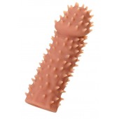 Телесная реалистичная насадка KOKOS Extreme Sleeve 07 с дополнительной стимуляцией - 12,7 см. - KOKOS - в Ногинске купить с доставкой