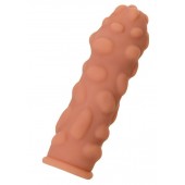 Телесная реалистичная насадка KOKOS Extreme Sleeve 11 с дополнительной стимуляцией - 12,7 см. - KOKOS - в Ногинске купить с доставкой