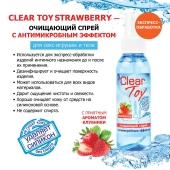 Очищающий спрей для игрушек CLEAR TOY Strawberry - 100 мл. - Биоритм - купить с доставкой в Ногинске