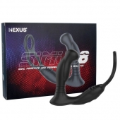 Черная анальная пробка NEXUS SIMUL8 с фиксацией на теле кольцами - Nexus Range - в Ногинске купить с доставкой