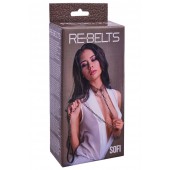 Коричневый поводок и чокер с кольцом Sofi - Rebelts - купить с доставкой в Ногинске