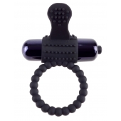 Черное эрекционное виброкольцо Vibrating Silicone Super Ring - Pipedream - в Ногинске купить с доставкой