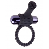 Черное эрекционное виброкольцо Vibrating Silicone Super Ring - Pipedream - в Ногинске купить с доставкой