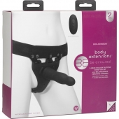 Черный полый вибрострапон Body Extensions BE Aroused - 17,78 см. - Doc Johnson - купить с доставкой в Ногинске