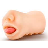 Телесный мастурбатор-ротик с язычком Oral Anne - Blush Novelties - в Ногинске купить с доставкой