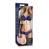 Телесный мастурбатор-вагина с вибропулей Ashley - Blush Novelties - в Ногинске купить с доставкой