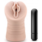 Телесный мастурбатор-вагина с вибропулей Ashley - Blush Novelties - в Ногинске купить с доставкой