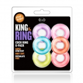 Набор из 6 эрекционных колец King of the Ring - Blush Novelties - в Ногинске купить с доставкой