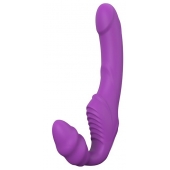 Фиолетовый безремневой вибрострапон DOUBLE DIPPER - Dream Toys - купить с доставкой в Ногинске