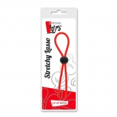 Красное эрекционное лассо с одной бусиной-утяжкой STRETCHY THIN LASSO - Dream Toys - в Ногинске купить с доставкой
