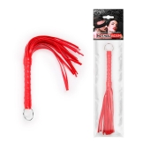 Красная плеть с рукоятью в оплетке - 28 см. - Notabu - купить с доставкой в Ногинске