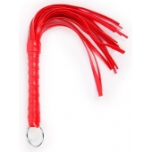 Красная плеть с рукоятью в оплетке - 28 см. - Notabu - купить с доставкой в Ногинске