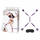 Фиолетовый набор фиксаций на кровати Classic Bedspreader - Lux Fetish - купить с доставкой в Ногинске