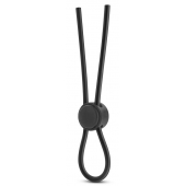 Черное силиконовое лассо на пенис SILICONE LOOP COCK RING - Blush Novelties - в Ногинске купить с доставкой