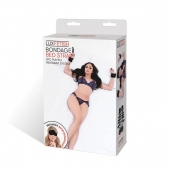 Чёрные манжеты для фиксации на кровати Bondage Bed Strap - Lux Fetish - купить с доставкой в Ногинске