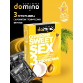 Презервативы для орального секса DOMINO Sweet Sex с ароматом тропических фруктов - 3 шт. - Domino - купить с доставкой в Ногинске