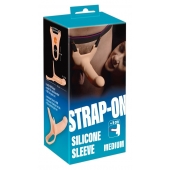 Силиконовый полый страпон на ремнях Silicone Strap-on - 16 см. - Orion - купить с доставкой в Ногинске