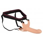 Силиконовый полый страпон на ремнях Silicone Strap-on - 16 см. - Orion - купить с доставкой в Ногинске
