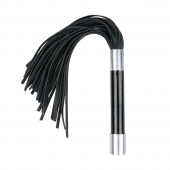 Черная плеть Easytoys Flogger With Metal Grip - 38 см. - Easy toys - купить с доставкой в Ногинске