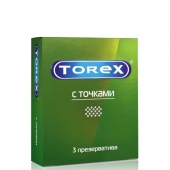Текстурированные презервативы Torex  С точками  - 3 шт. - Torex - купить с доставкой в Ногинске