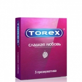 Презервативы Torex  Сладкая любовь  с ароматом клубники - 3 шт. - Torex - купить с доставкой в Ногинске