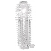 Закрытая прозрачная насадка на пенис с шипиками Nubby Sleeve - 14,5 см. - Chisa - в Ногинске купить с доставкой