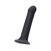 Черный фаллос на присоске Silicone Bendable Dildo L - 19 см. - Strap-on-me - купить с доставкой в Ногинске