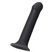 Черный фаллос на присоске Silicone Bendable Dildo L - 19 см. - Strap-on-me - купить с доставкой в Ногинске