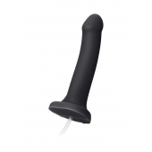 Черный фаллос с имитацией эякуляции Silicon Cum Dildo L - 19,6 см. - Strap-on-me - купить с доставкой в Ногинске